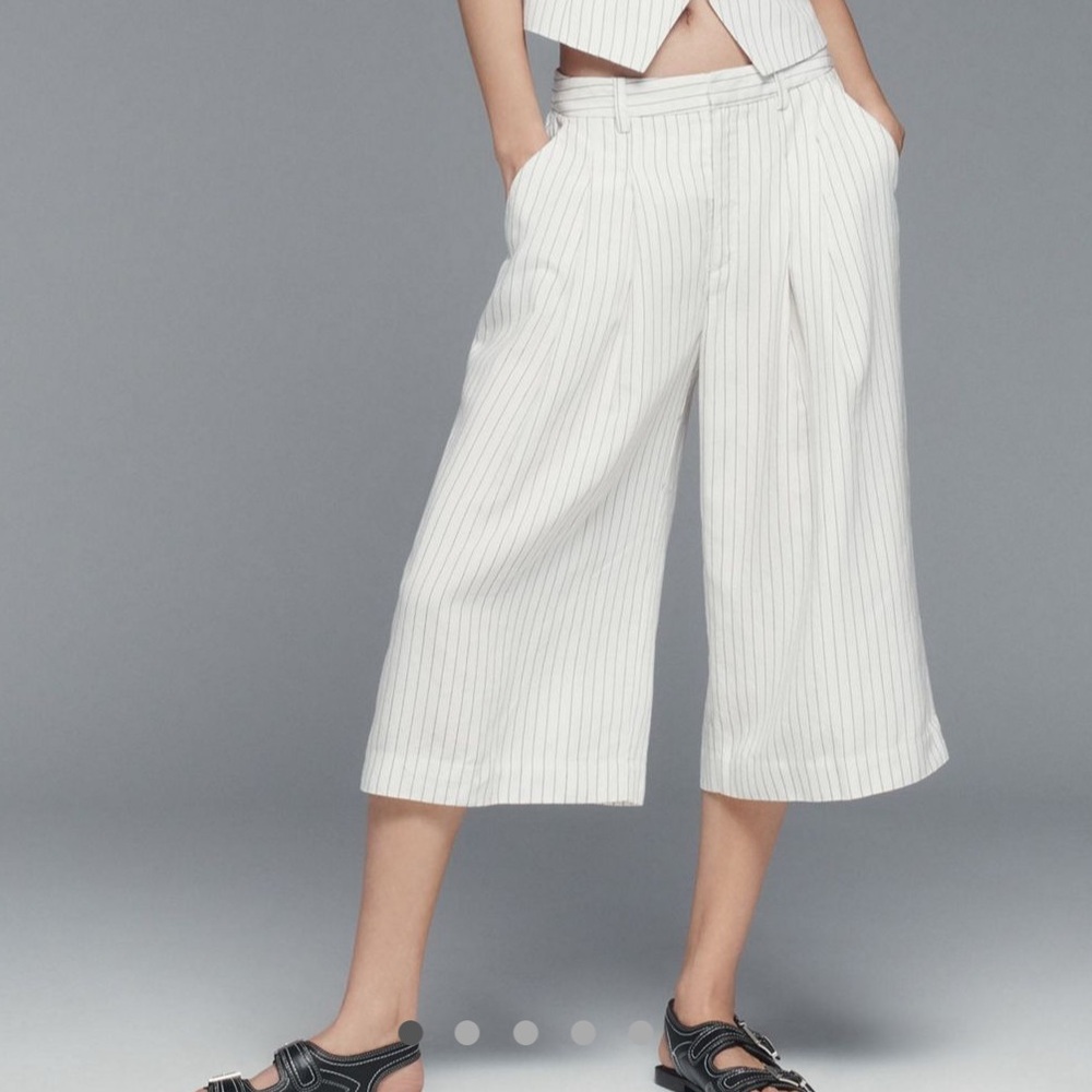 Maeve Cropped Wide-Leg Trousers
